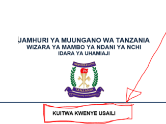 Kuitwa Kwenye Usaili Uhamiaji 2025 – Immigration Call For Interview January 2025